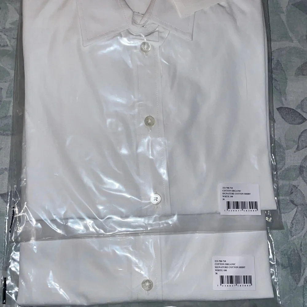NWT TOTÊME Signature Organic Cotton Poplin Button-Up Shirt - Picture 9 of 14